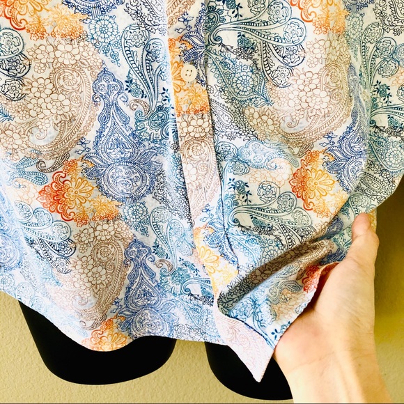 JULES⚡️Paisley Prints Button Down Slim Shirt_M - Picture 5 of 8